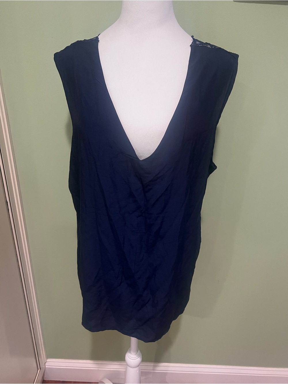 NWT Women’s Deep V Sleeveless Tank Top - Navy